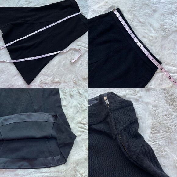 Diane Von Furstenberg DVF Vintage Wool Blend Midi Skirt A Line Workwear Black 6 - Picture 6 of 7
